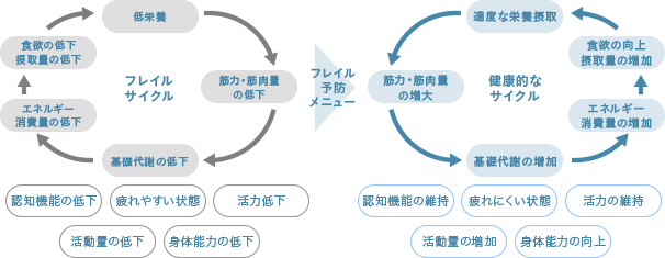 フレイル予防に筋力強化が必要 イメージ